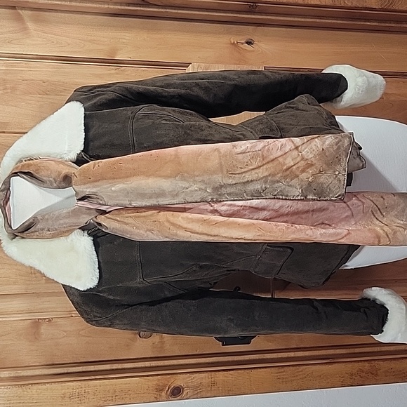 NWOT Wilson's Suede Leather Ranchers Jacket w/ Faux Fur - Picture 1 of 16
